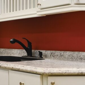 White Ice Granite 9476 | Formica | Amore’ Edge with Profile End Caps