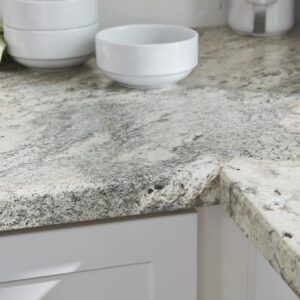 Marmo Bianco Wilsonart bathroom vanity