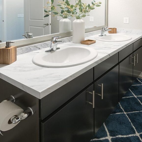 calcutta marble wilsonart countertop bathroom vanity